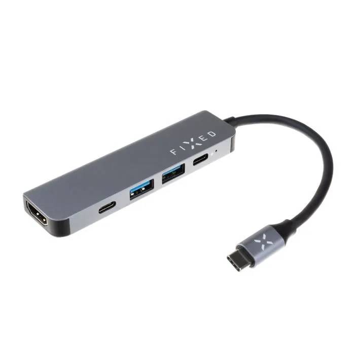 FIXED USB-C Mini Hub - 5 Ports - Grey