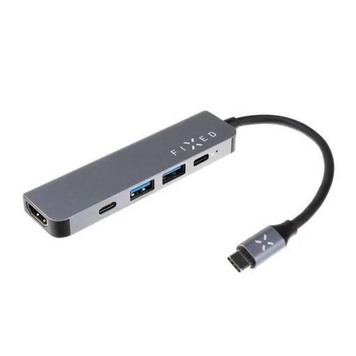 FIXED USB-C Mini Hub - 5 Ports - Grey