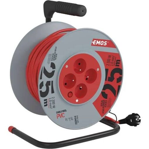 Emos PVC Extension Cable - 4 Prongs, 25m