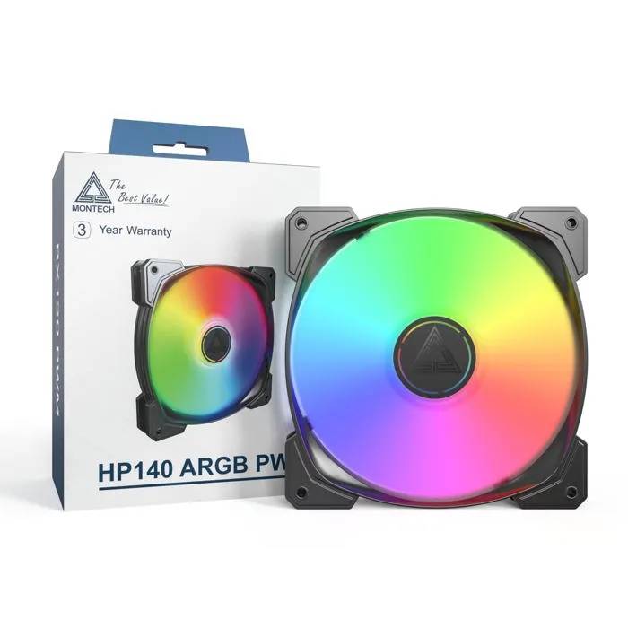 Ventilador Montech HP140 ARGB PWM Negro