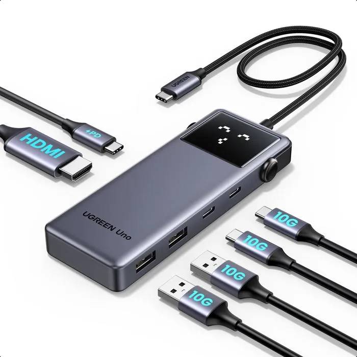 Hub UGREEN USB-C - 5 ports - 4K@60Hz - 10 Gbps de transfert
