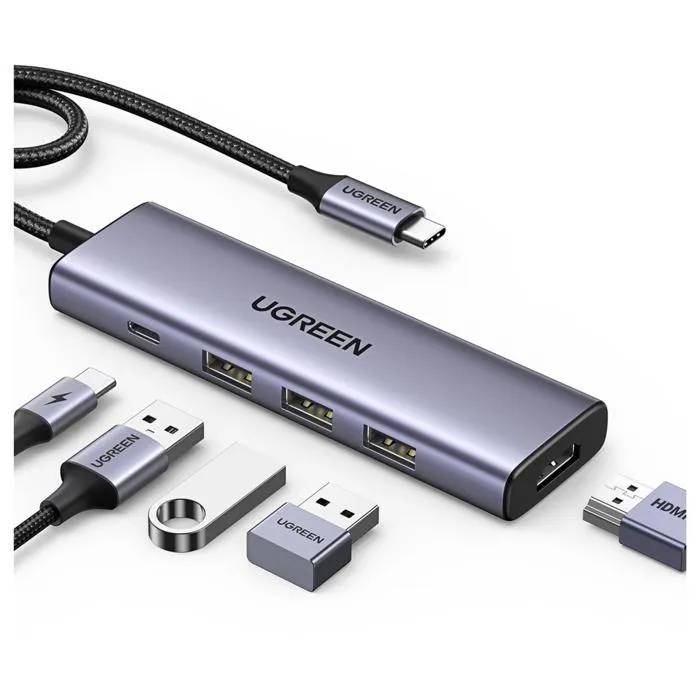 Hub USB-C multifonctionnel Ugreen pour MacBook Pro XPS 13/15 avec HDMI et USB-A 3.0