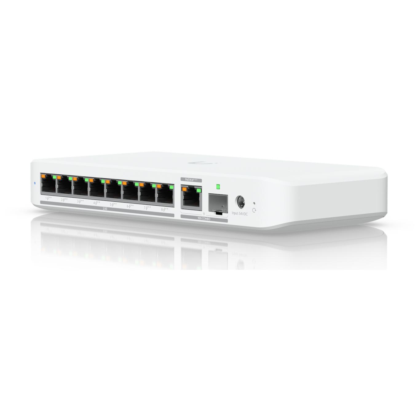 Commutateur Ethernet Ubiquiti UniFi Flex 2,5 G PoE gérés L2 (100/1000/2500) avec connexion Ethernet, prenant en charge l'alimentation via Ethernet (PoE)