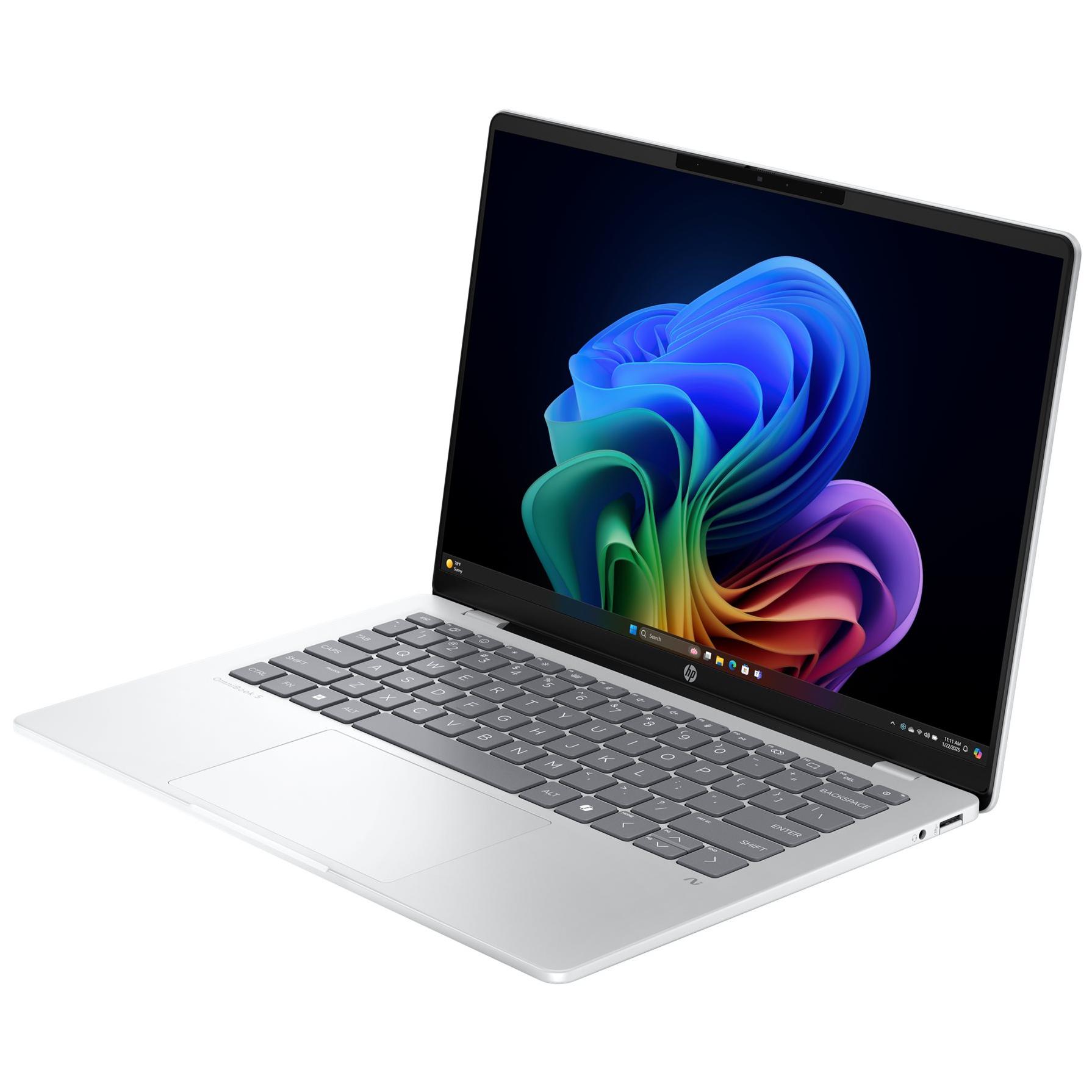 HP OmniBook 5 AI Laptop - 14" Snapdragon X, 16GB RAM, 512GB SSD, Qualcomm Adreno