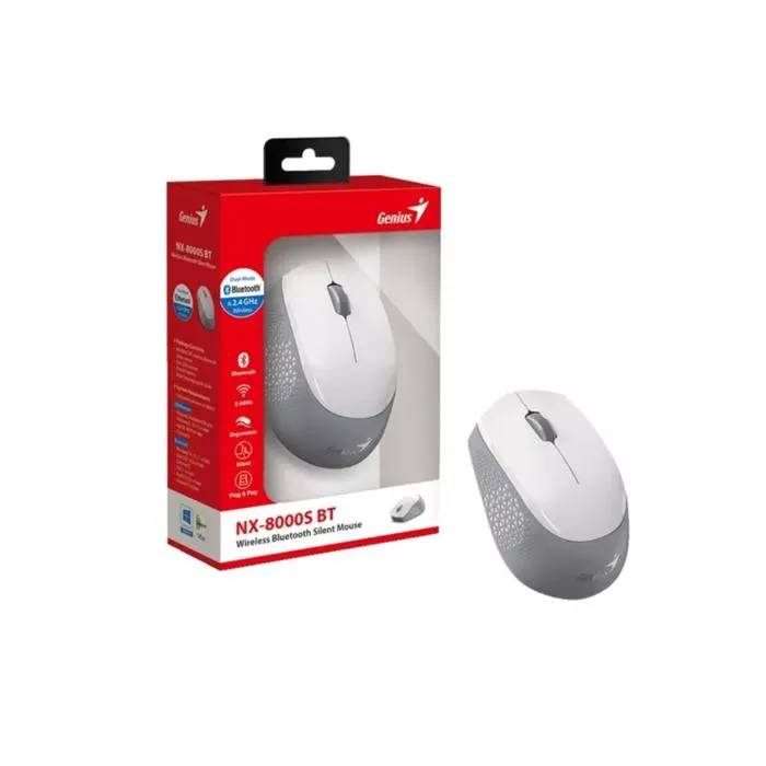 Genius NX-8000S Wireless & Bluetooth Mouse - White