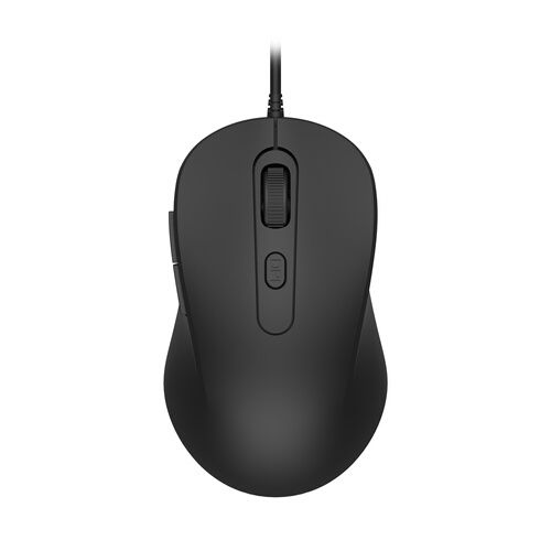 Accsup M4003 Optical Wired Mouse with Silent Switch - Black