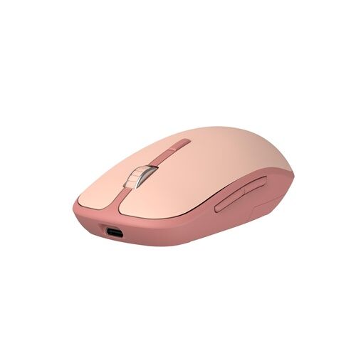 Ratón inalámbrico recargable Accsup - 2.4G y Bluetooth, rosa bicolor