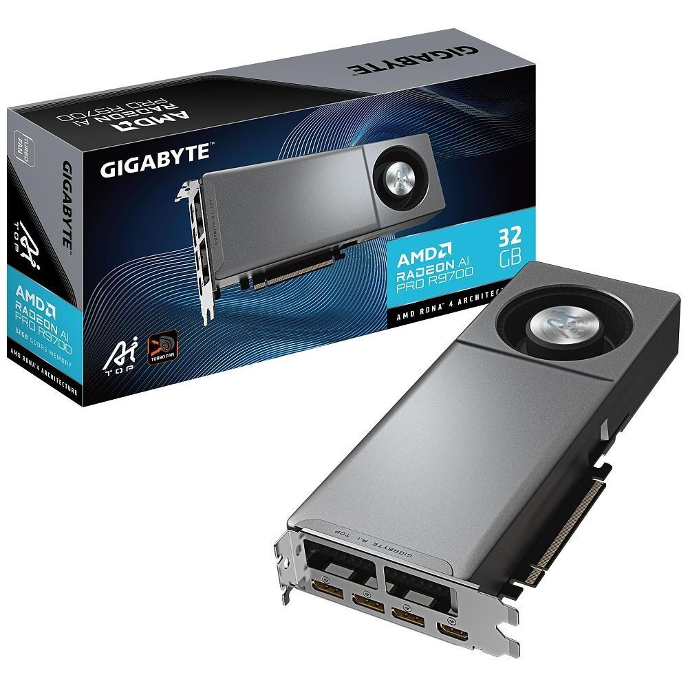 Gigabyte Radeon AI PRO R9700 32GB GDDR6 PCI-Express Graphics Card (Rev. 1.1)
