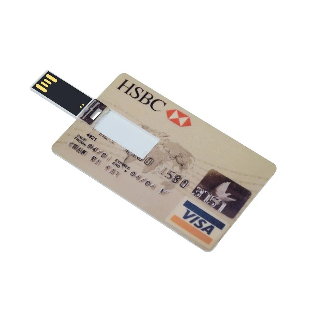 VSDBHFGVHDSF Waterproof USB Flash Drive, Credit Card Size, 4GB - 128GB Capacity