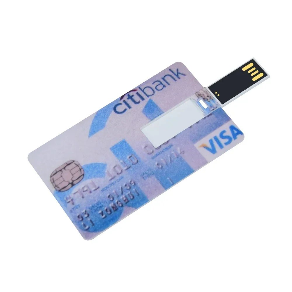 VSDBHFGVHDSF Waterproof USB Flash Drive, 4GB - 128GB Capacity, Metal Credit Card Shape