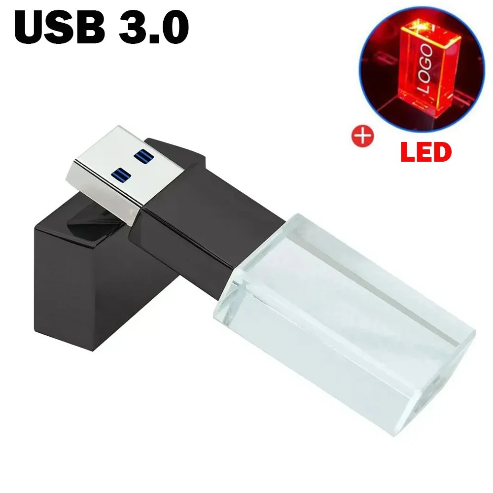 Crystal USB 3.0 High-Speed 128GB Flash Drive