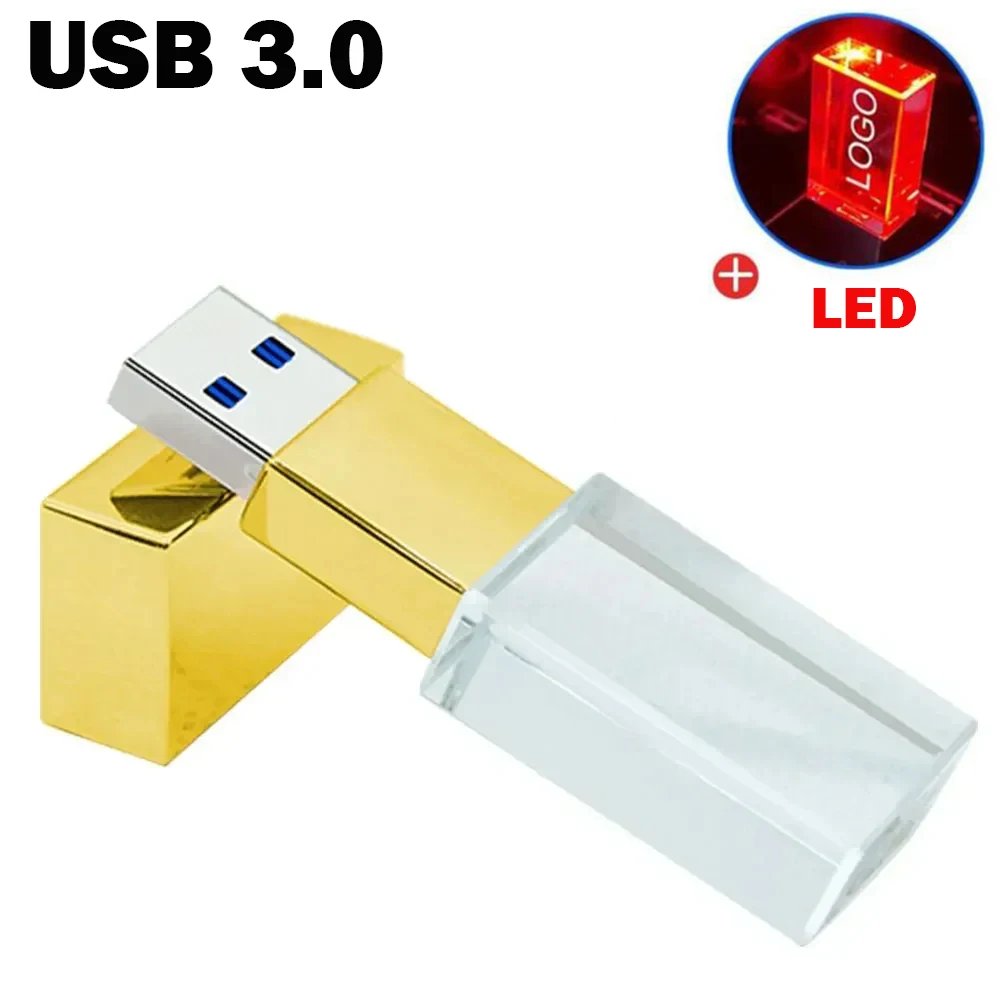 Crystal USB 3.0 High-Speed 128GB Flash Drive