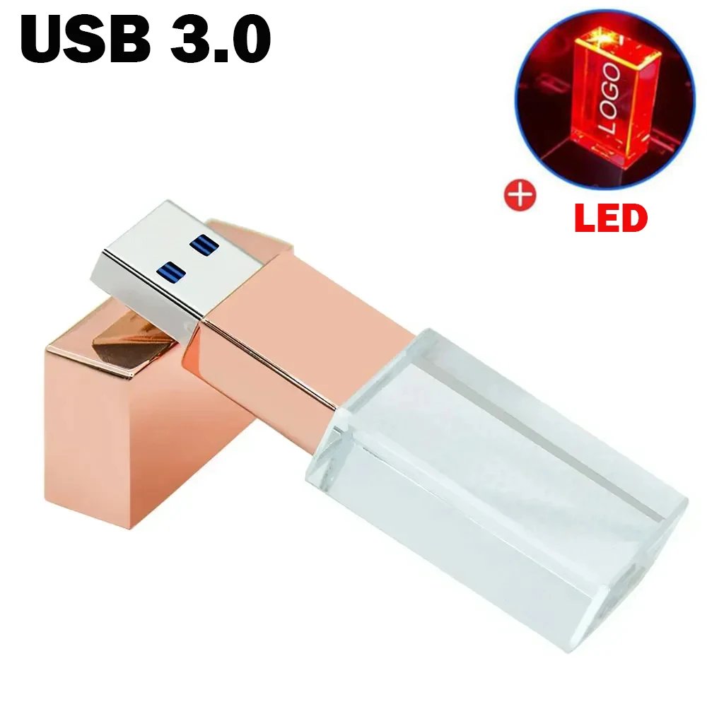 Crystal USB 3.0 High-Speed 128GB Flash Drive