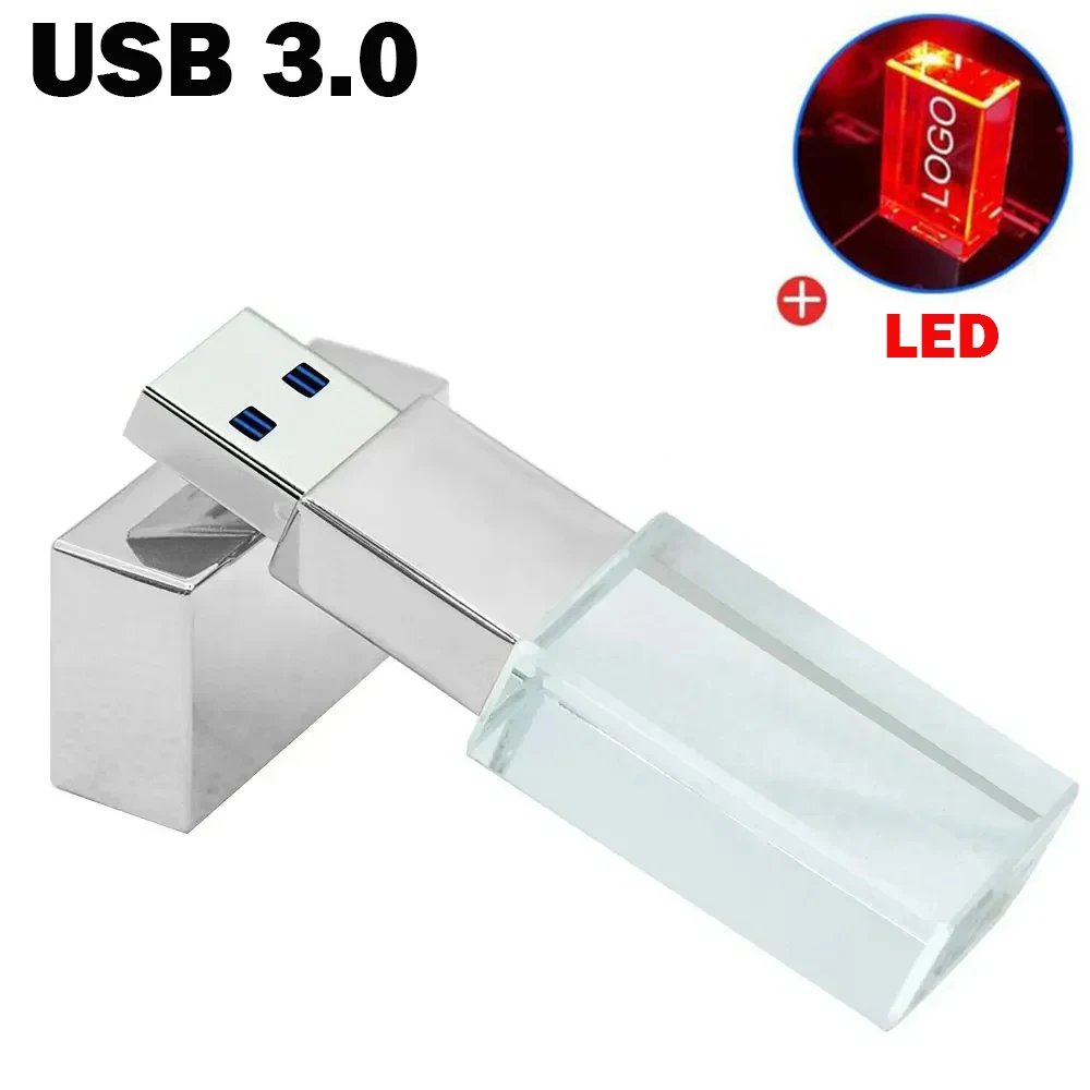 Crystal USB 3.0 High-Speed 128GB Flash Drive
