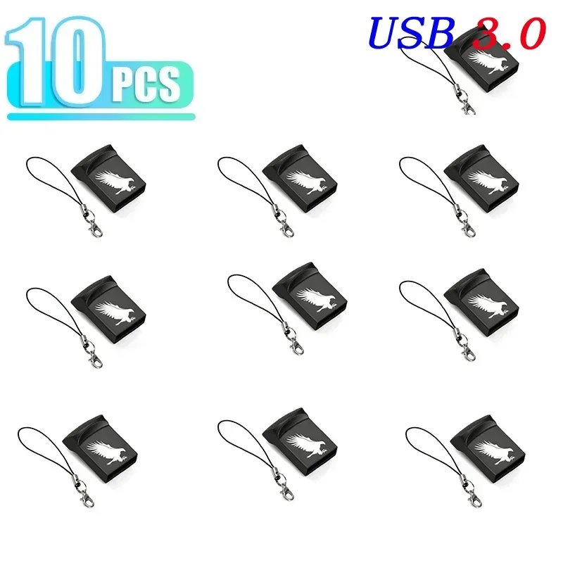 VSDBHFGVHDSF Metal USB 3.0 Flash Drives - 10 Pack (128GB, 64GB, 32GB, 16GB, 8GB, 4GB)