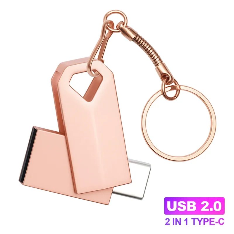 Jaster Metal TYPE-C USB Key 64GB (Free Keychain, Rose Gold)
