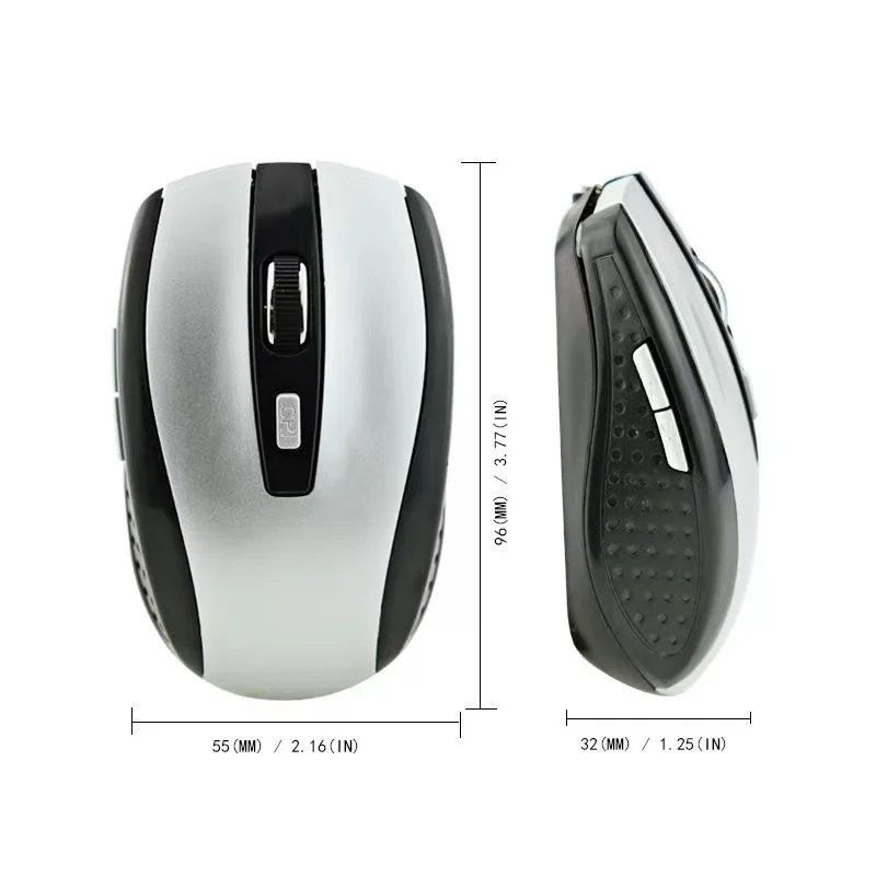 VSBDUFGDYSF Wireless Optical Gaming Mouse 2.4G 6D Red, USB for Laptop Computer