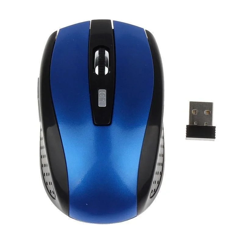 VSBDUFGDYSF Wireless Optical Mouse 2.4G, 6 Buttons, 1200 DPI for Computer, PC, Laptop, Gaming Blue