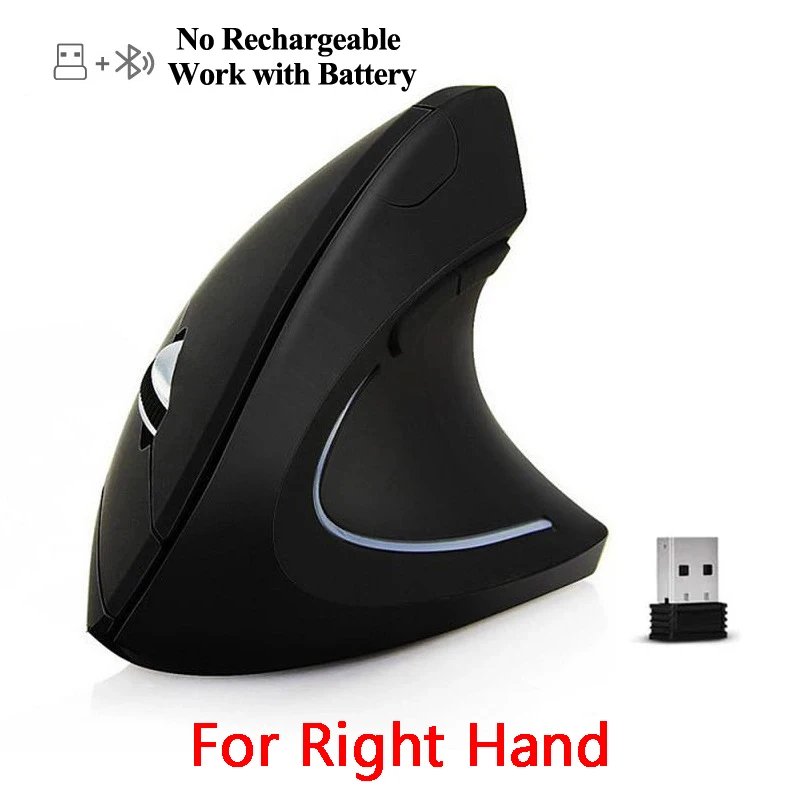 Ergonomic Vertical Wireless USB Mouse