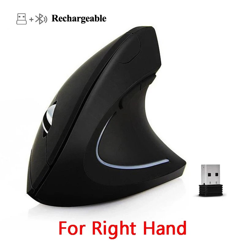 Ergonomic Vertical Wireless USB Mouse with Bluetooth for PC Gamer