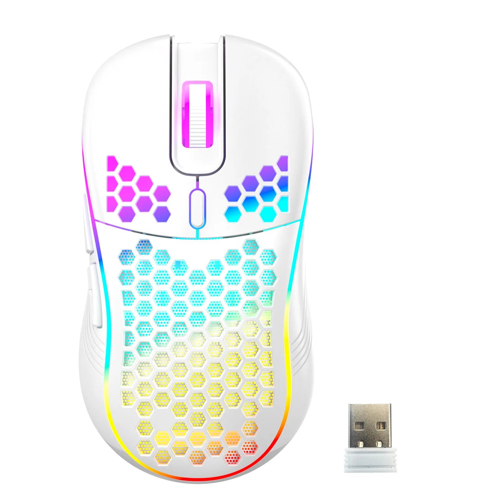 VSBDUFGDYSF Beeswax Wired Gaming Mouse with RGB Backlighting, Adjustable DPI, Ergonomic Design for Windows and Laptop Gamers