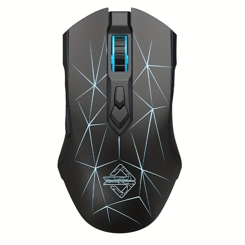 VSBDUFGDYSF 52Pro RGB Wireless Gaming Mouse 2.4G, Bluetooth Computer Mouse, Laptop Gaming Mouse, 4800 DPI Black