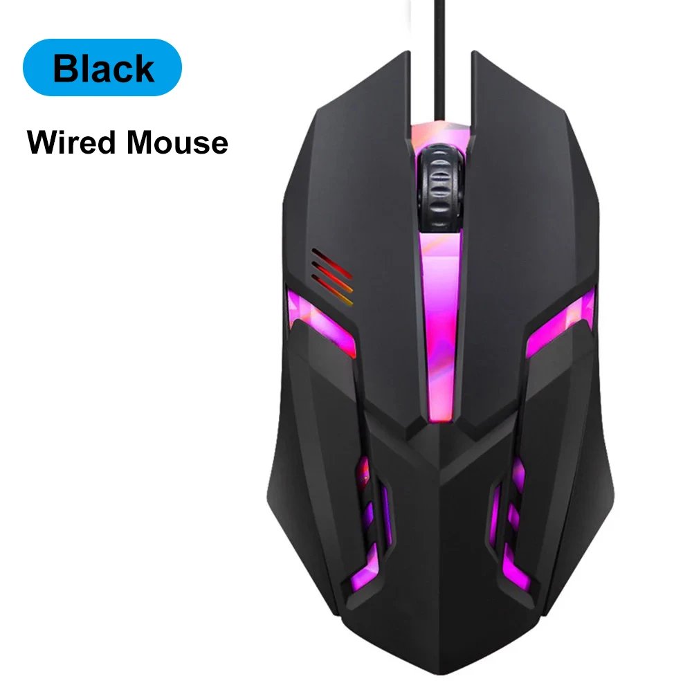 Wireless Bluetooth 5.2 RGB Mouse with 2 Modes, 6 Buttons, Silent Design for Gaming, MacBook, Tablets, Laptops - Black