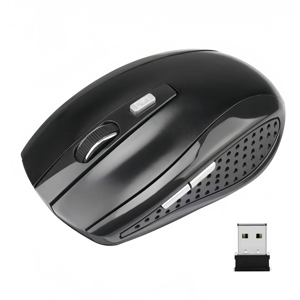 VSBDUFGDYSF 2.4G Wireless Mouse, 6 Buttons, Ergonomic, Silent, 1600DPI, Optical, for Desk, PC, Laptop, MacBook