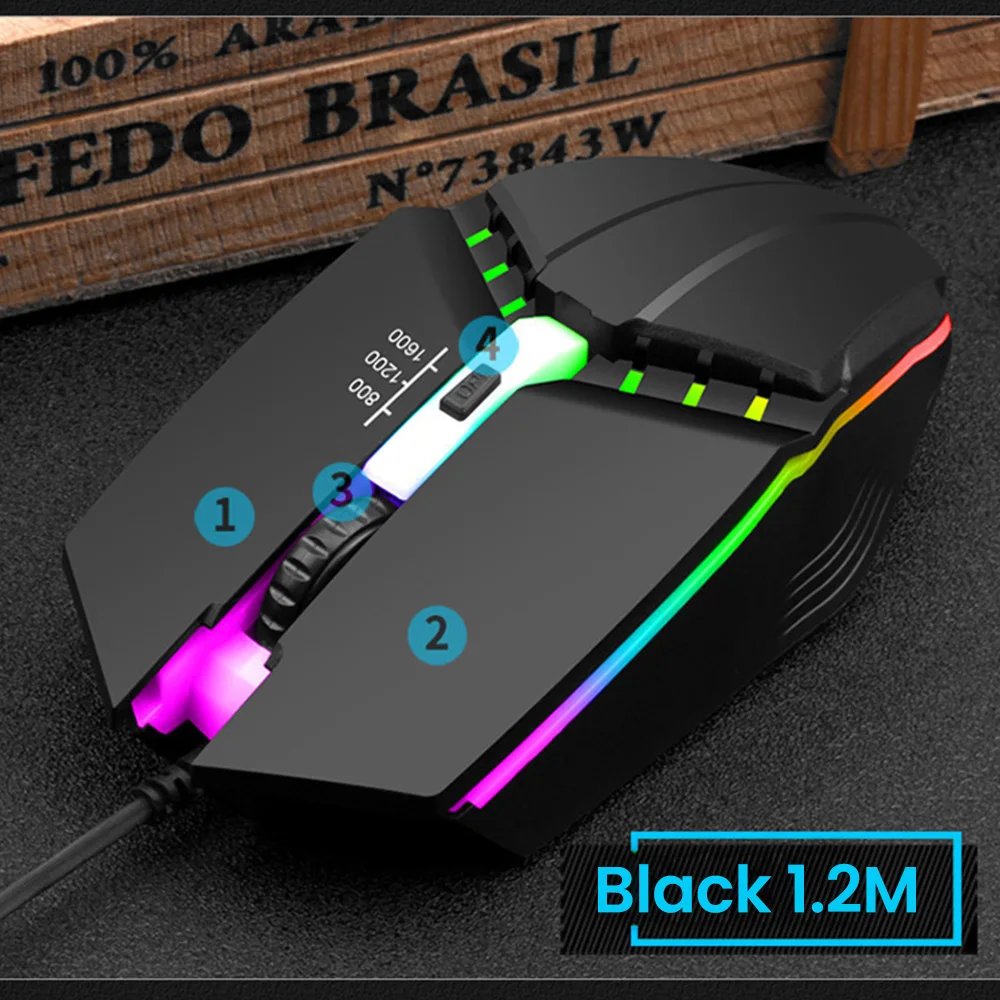 VSBDUFGDYSF RGB LED Wired Gaming Mouse