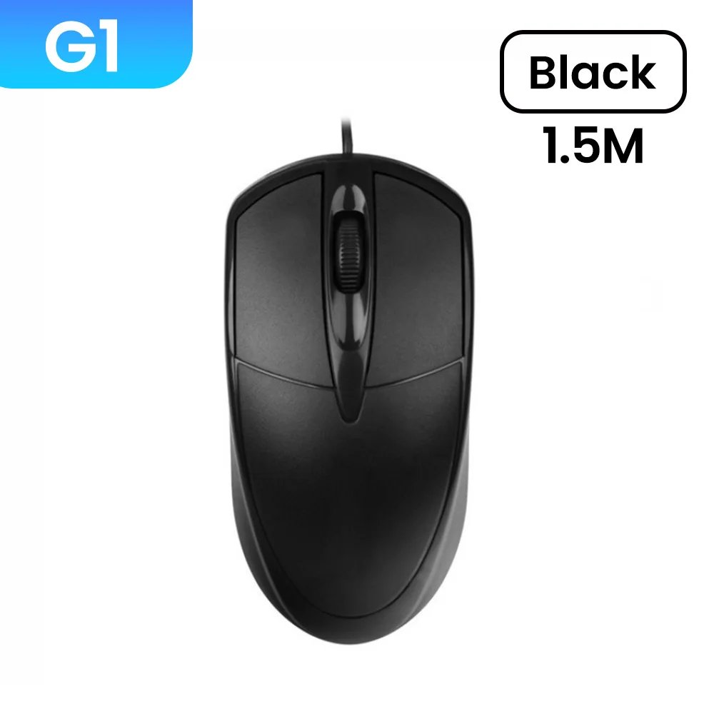 VSBDUFGDYSF 1600dpi Wired USB Mouse, Gaming and Office Accessory, Black G1