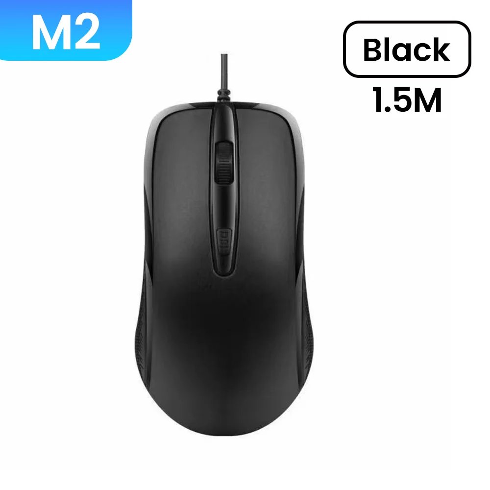 VSBDUFGDYSF Wired USB Mouse 1600DPI, Computer Accessories for Desk and Game, Black M2