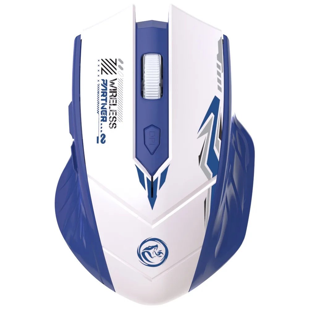 VSBDUFGDYSF Wireless Mouse 2.4G, Bluetooth Compatible, Rechargeable, Bright, Silent for Laptop - Blue