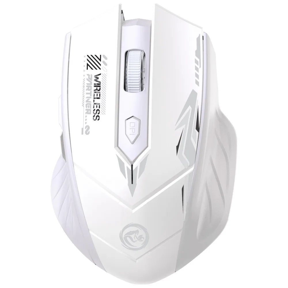 VSBDUFGDYSF Wireless Mouse 2.4G, Bluetooth Compatible, Rechargeable, Bright, Silent, for Laptop - White