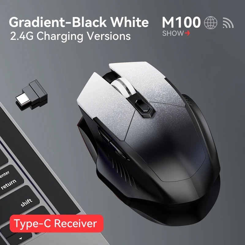 MIJIA Silent Wireless Gaming Mouse, 1600 DPI, Double Mode Charging