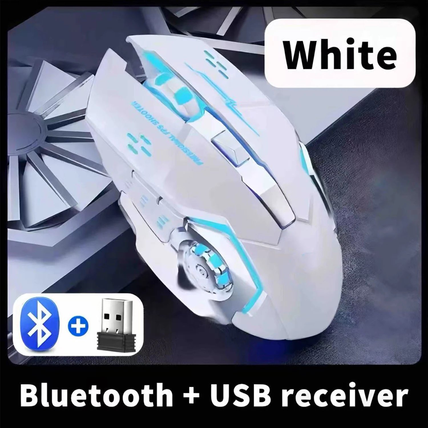 OBAME Wireless Gaming Mouse with Bluetooth and Retro-illumination