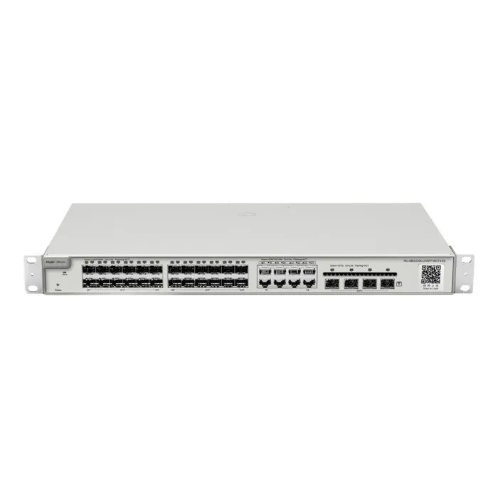 Conmutador Ruijie Nube - 24 puertos Gigabit SFP, 8 combinados RJ45, 4 enlaces SFP+ de 10 Gbps