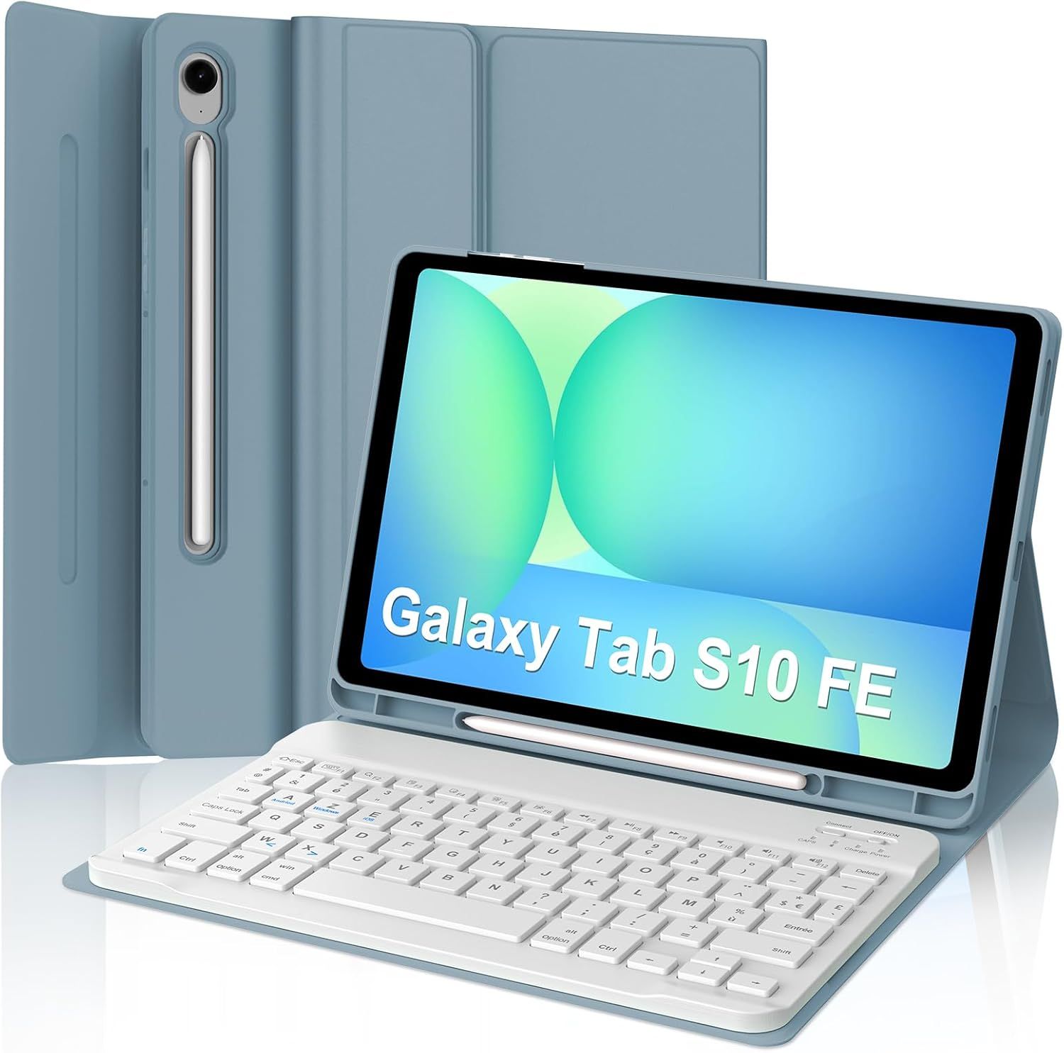 Samsung Galaxy Tab S10 FE/S9 FE 10.9" Magnetic Bluetooth Keyboard Case (AZERTY, Blue)
