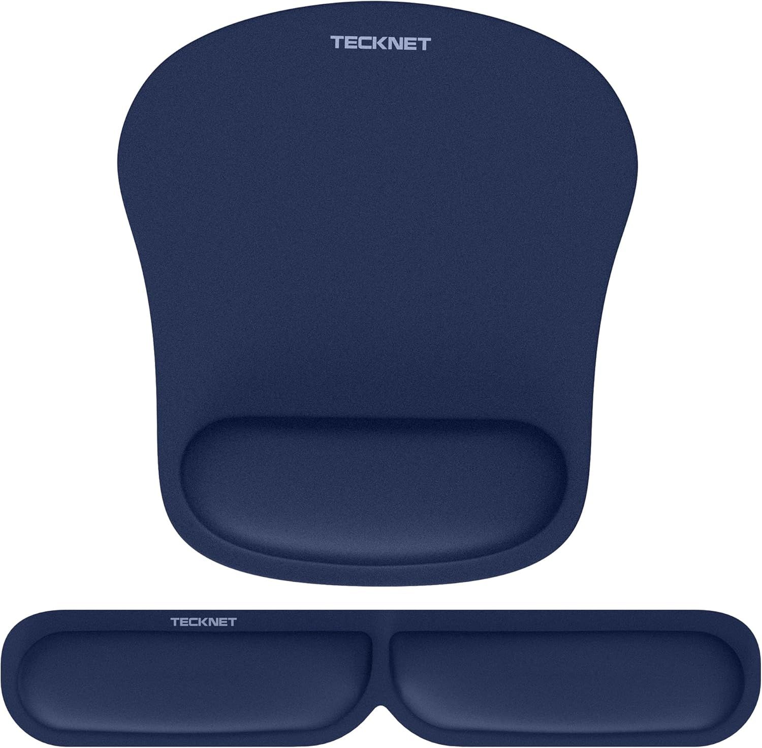 Ergonomic Mouse Pad and Keyboard Wrist Rest, Memory Foam for Office Computer Gamer, Anti-slip, Waterproof, Foldable Flexibility - Blue