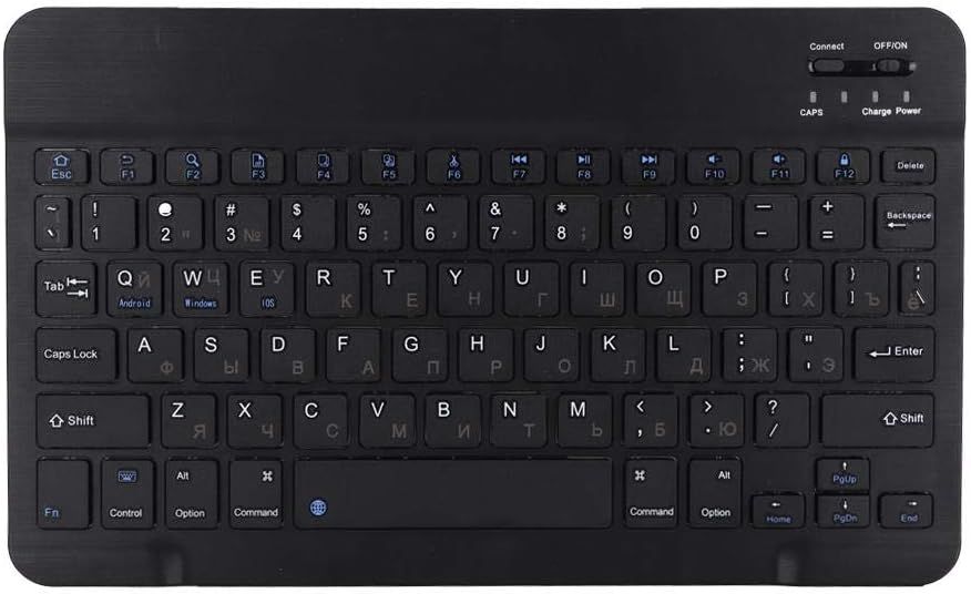 VUDSHGSYD Bluetooth Wireless Keyboard, Ultra-Thin Portable Russian Keyboard for Tablet PC Smartphone Compatible with iOS/Windows/Android, 10.1 Inches