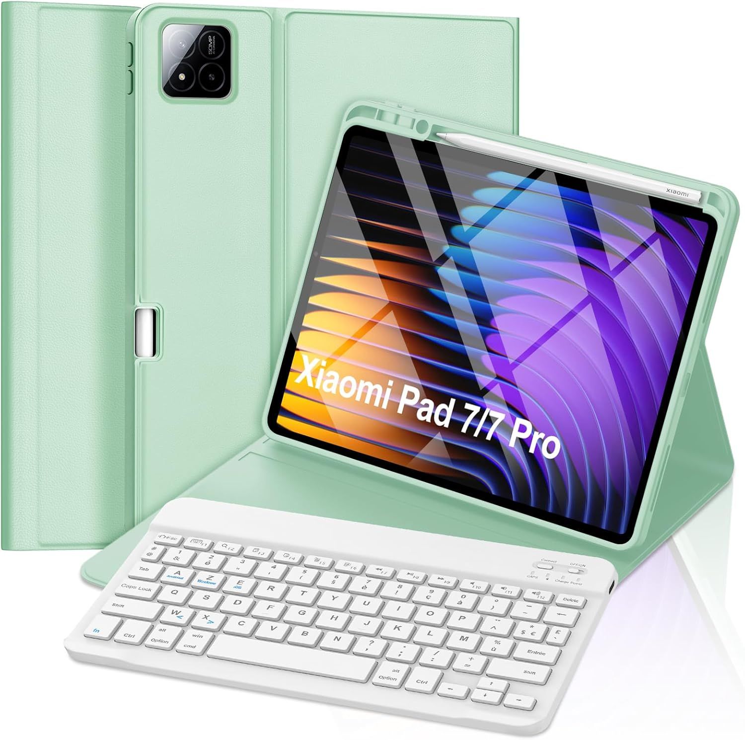Xiaomi Pad 7/7 Pro 11.2'' 2024 Wireless Bluetooth Keyboard Case - French AZERTY