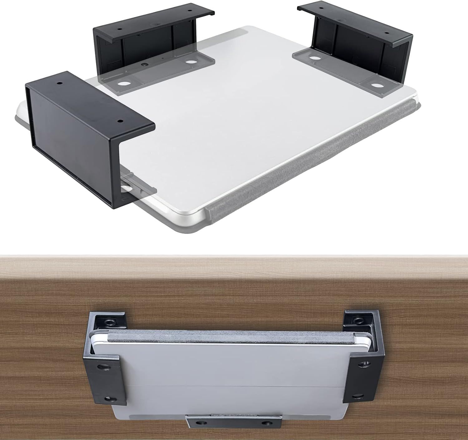 VUDSHGSYD Multifunctional Under-Desk Storage Stand for Laptop, Tablet, Keyboard
