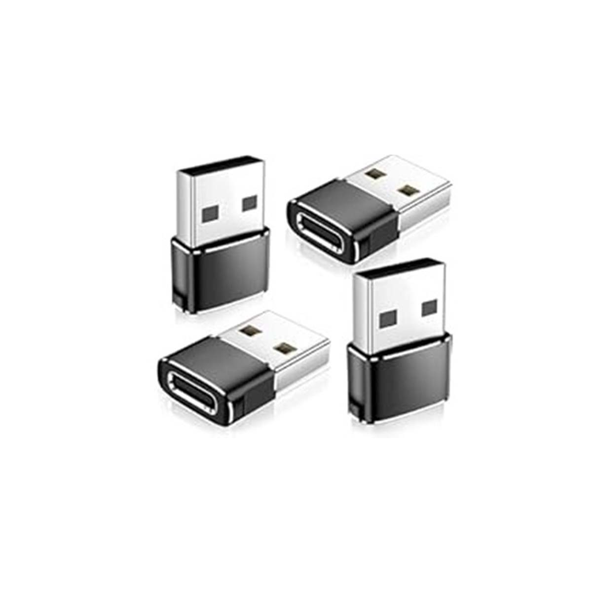 Adaptador USB-C a USB-A Femenino (Pack de 4) - Compatible con carga rápida PD