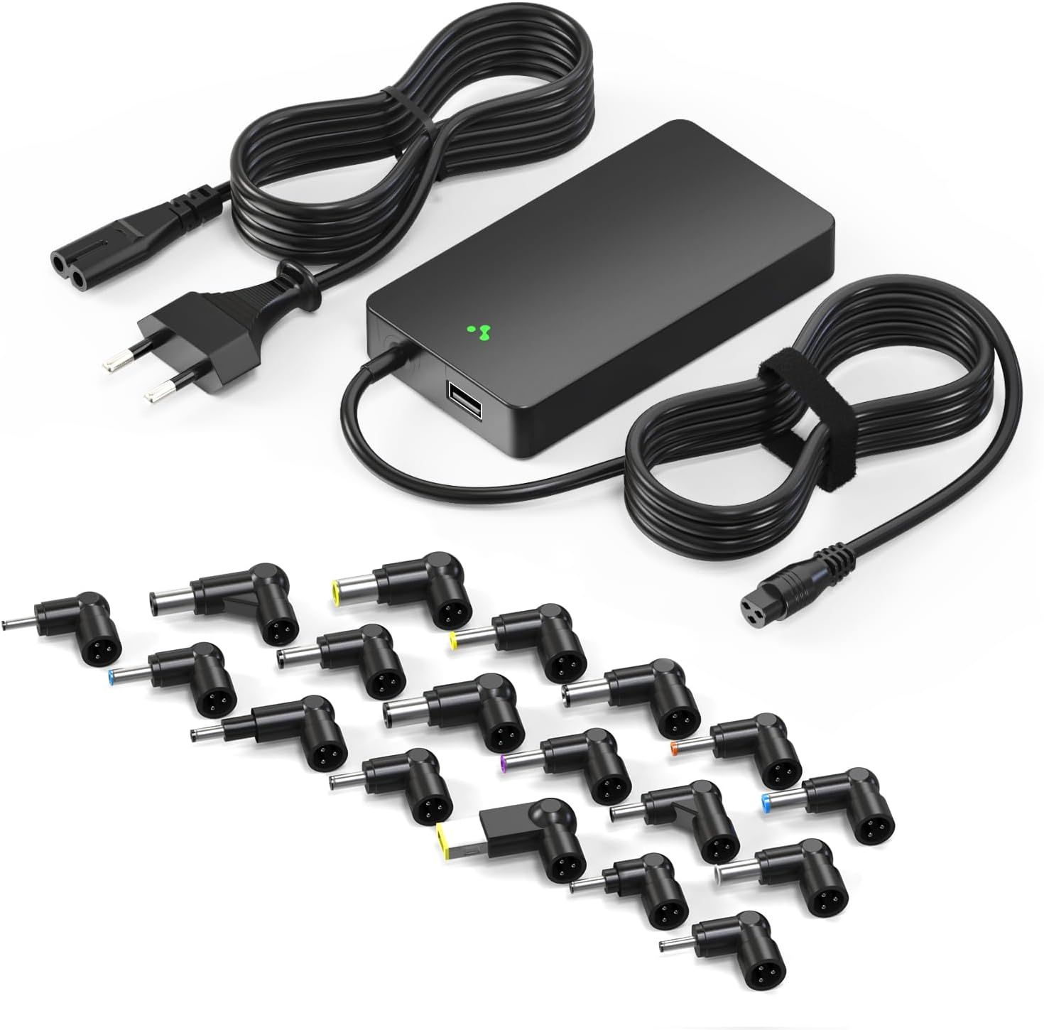 Universal Charger for Laptops 100W - 20V with Multi-Round Tips