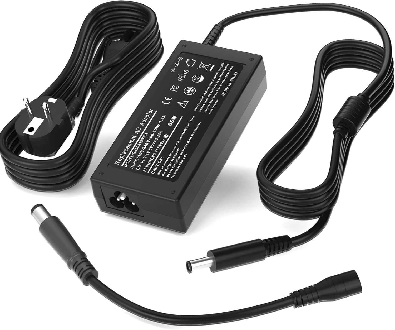 Dell 65W Charger (HA65NS5 LA65NS2) for Inspiron, Latitude, XPS Laptops