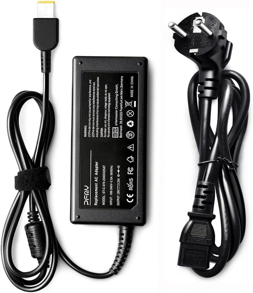 Portable Computer Power Supply Adapter 20V 3.25A 65W AC Adapter for Lenovo Models