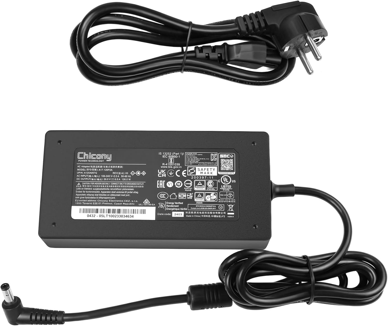 120W 6A Charger for Intel NUC 13 Pro and Mini PCs