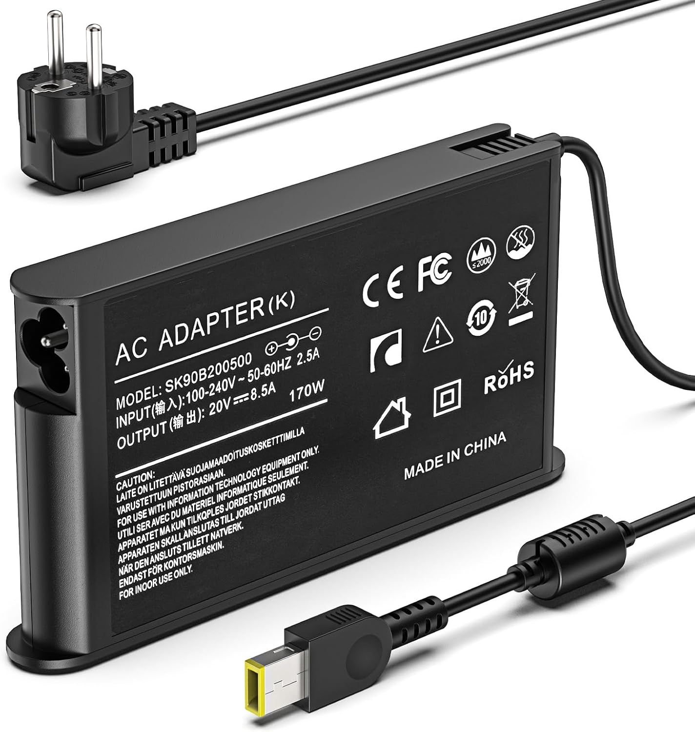170W Power Adapter for Lenovo ThinkPad and Legion Laptops