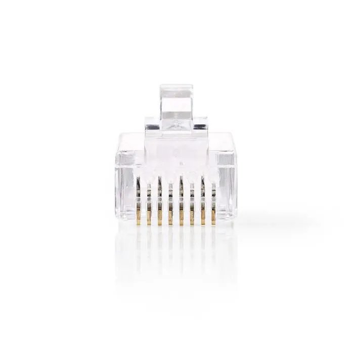 Nedis RJ45 Connector - CCGB89305TP - Stranded UTP CAT6 - Gold Plated - Transparent