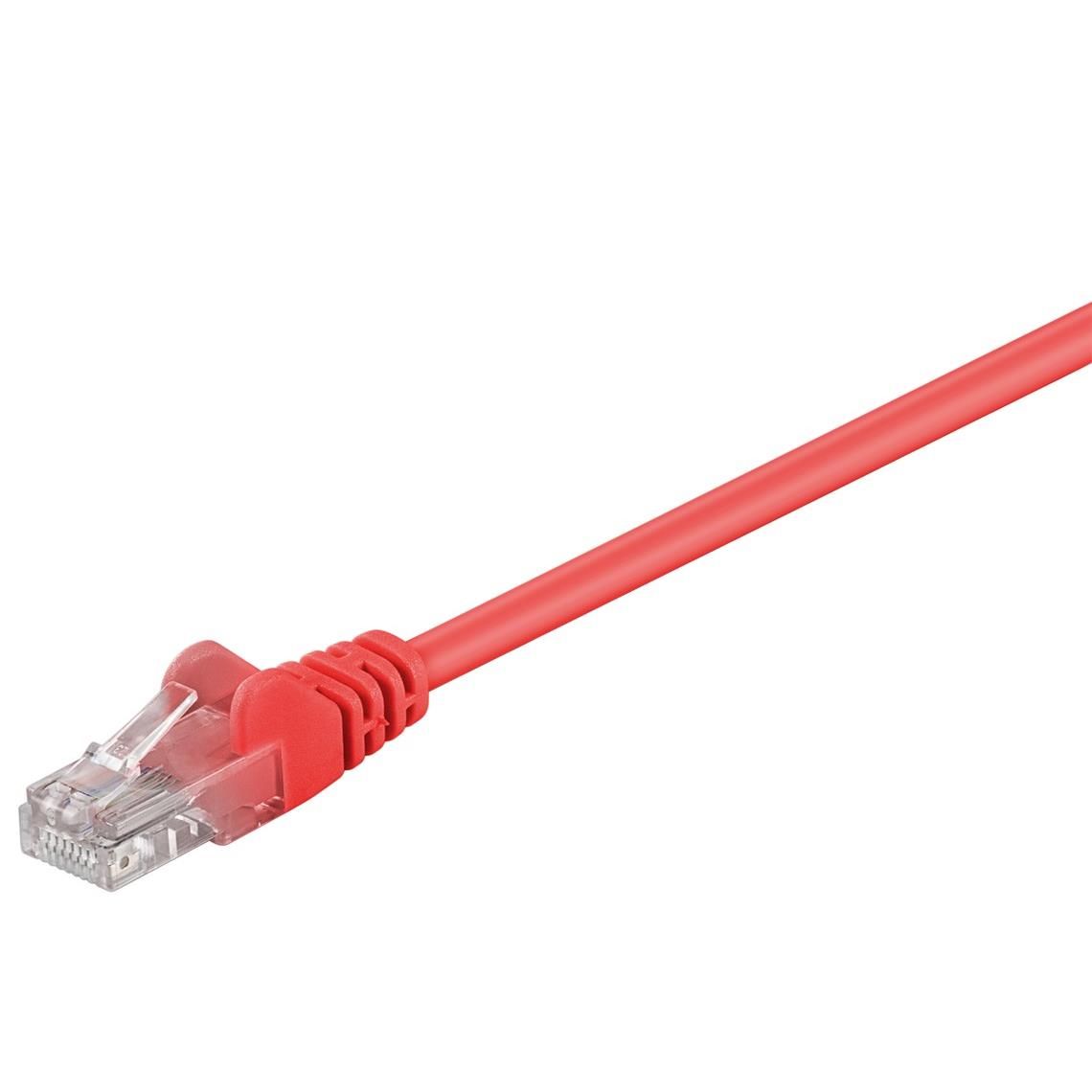 Cable de parcheo Goobay CAT 5e, U/UTP, rojo, 5m - Conductores de aluminio (CCA)