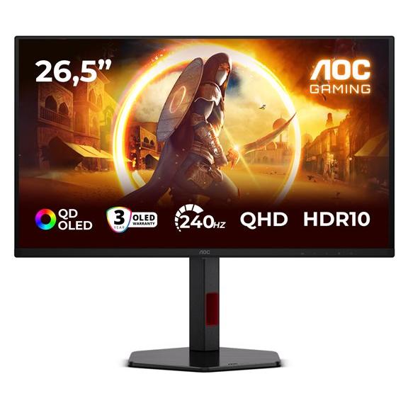 AOC G4 Series Q27G4ZDR - 27" OLED Gaming Monitor - 2560 x 1440 QHD @ 240Hz - HDR10 - 0.03ms Response Time - 2x HDMI, DisplayPort